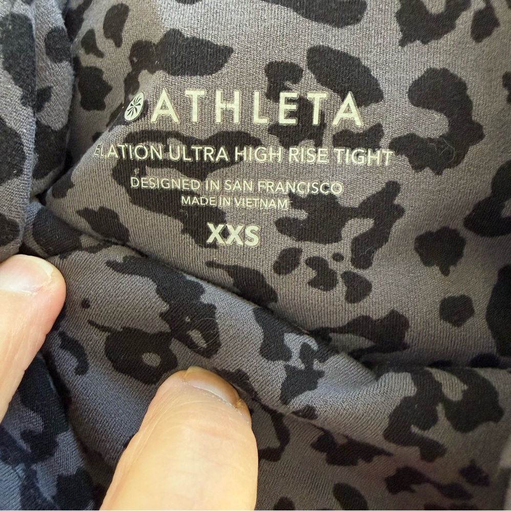 Athleta Elation Ultra High Rise Tight Leopard Print Animal Athleisure Size XXS - Picture 11 of 14